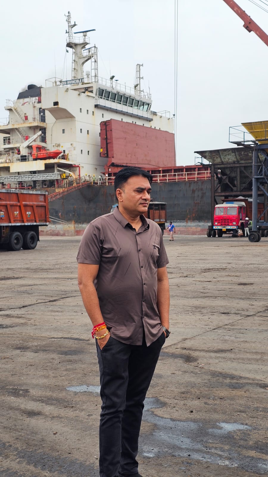Cargo Vessel At Port